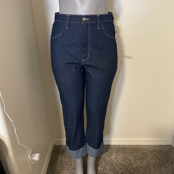 Stop staring high-rise dark wash jeans size 14 NWT - Picture 8 of 12